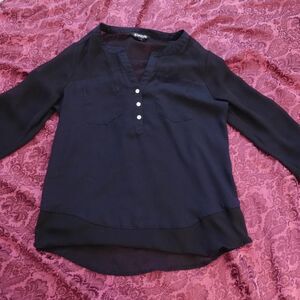 Navy blue professional blouse from Express